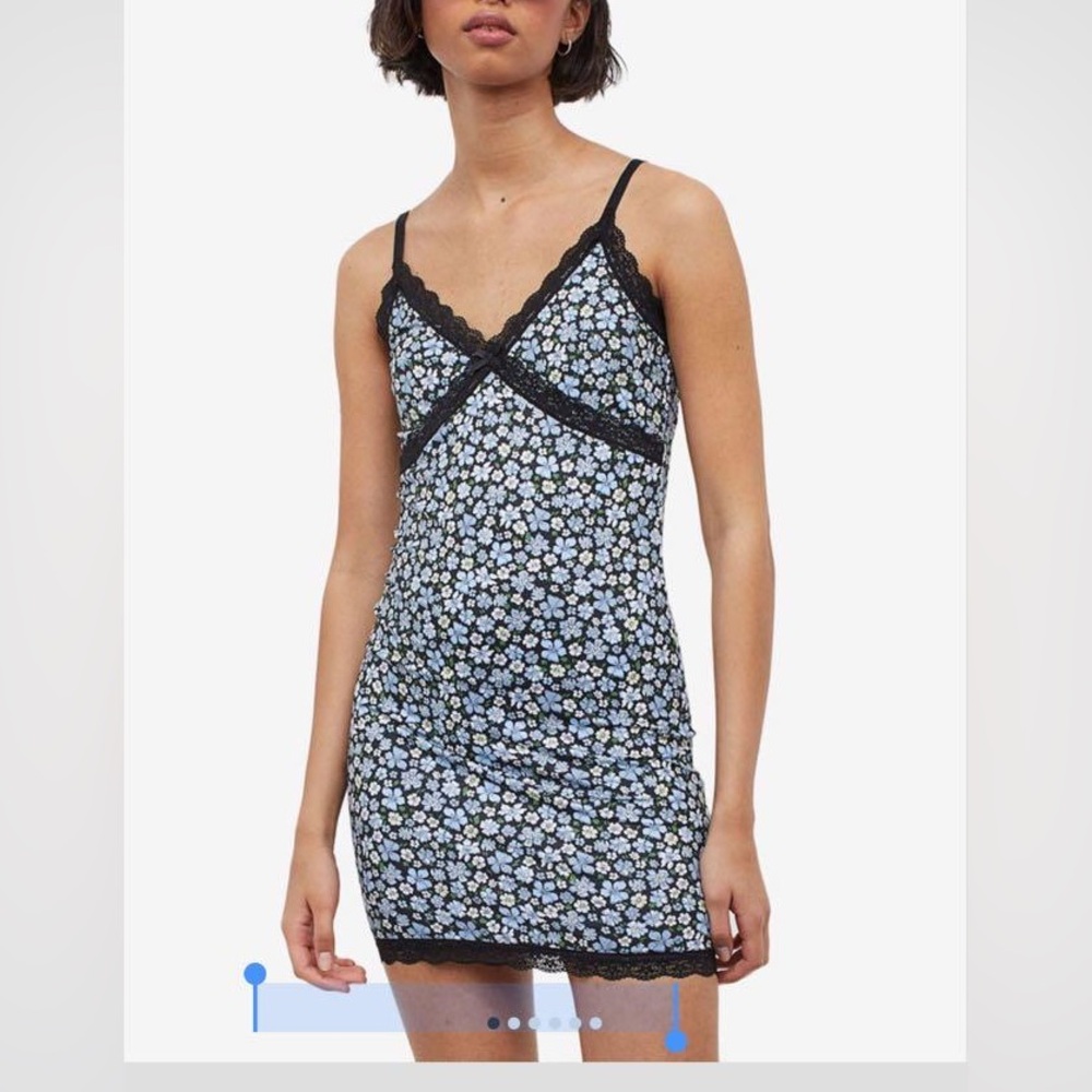 H&M Divided floral tank dress